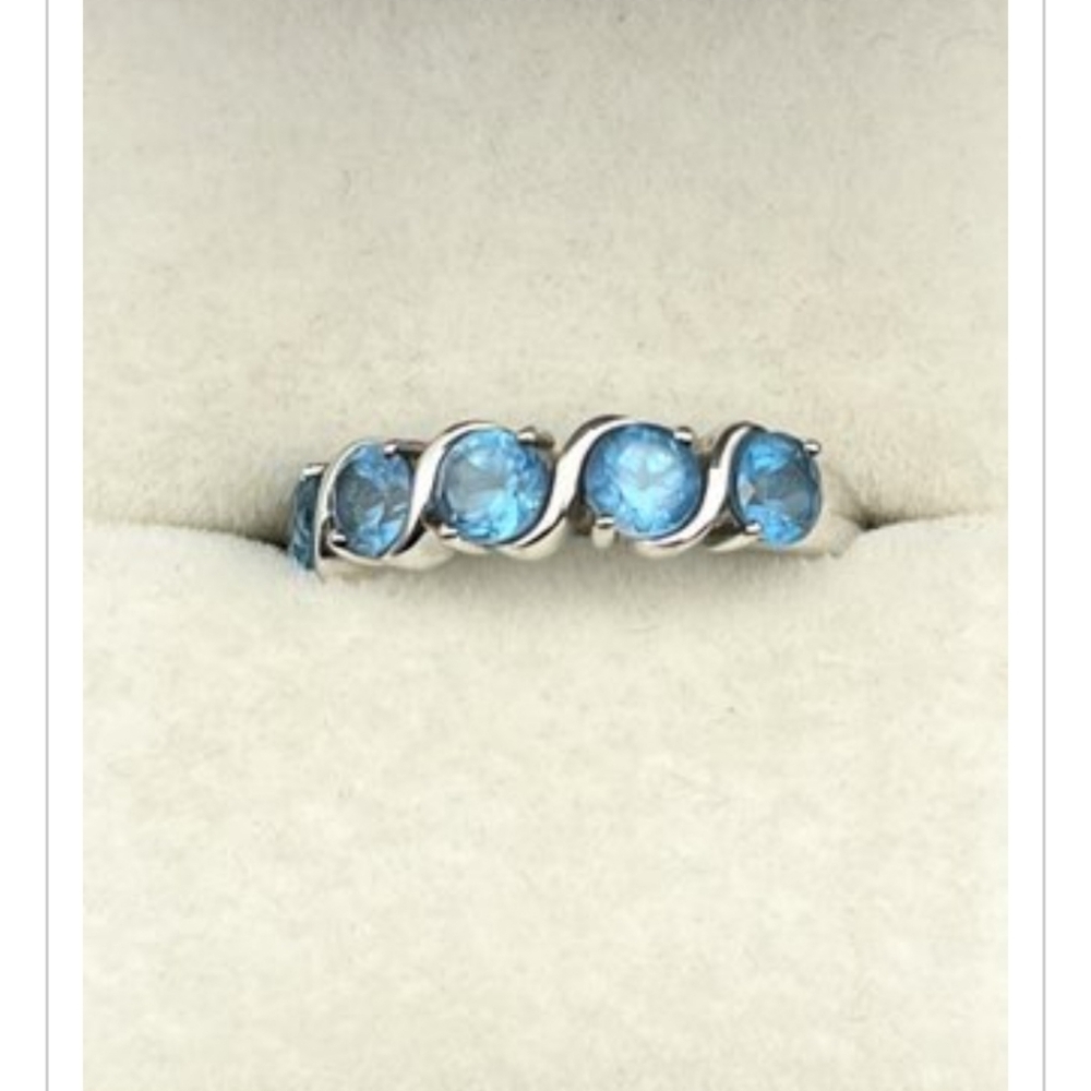 Blue Topaz Silver ring